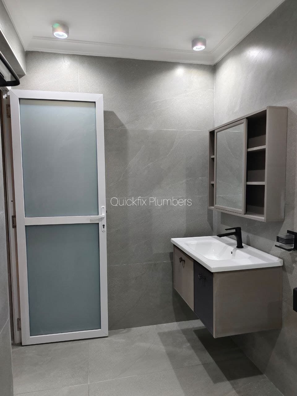 Bathroom Aluminium glass door